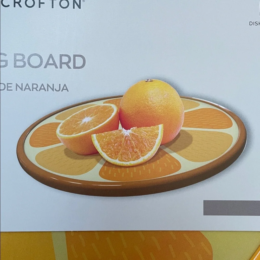 Crofton Orange Slice Fruit Shape Two Sided Large Surface Cutting Chopping Board